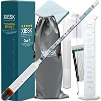 XIESK Medidor de alcohol Set de Densímetros 0-100Vol% Densimetro Alcohol Medidor para alcohol- licores destilados…